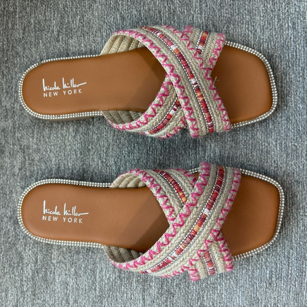 Nicole Miller Rhinestone Sandals
